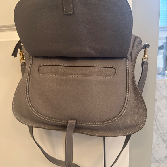 Chloe Medium Marcie Leather Satchel Handbag - Cashmere Grey - Picture 4 of 11